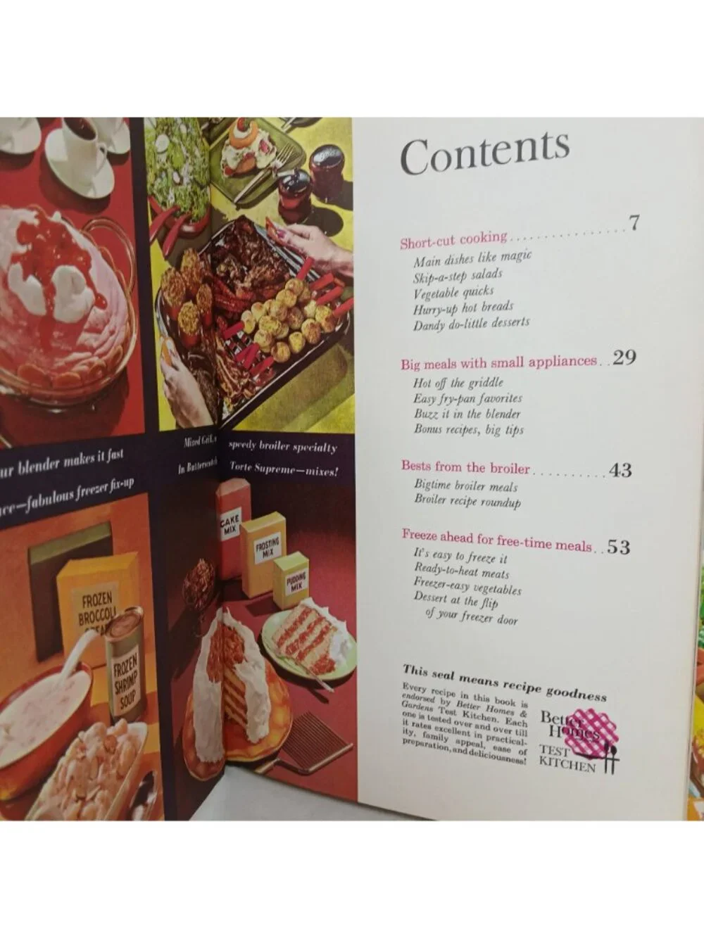 Better Homes & Gardens Meals In Minutes Cookbook 1963 Creative Cooking #H5
